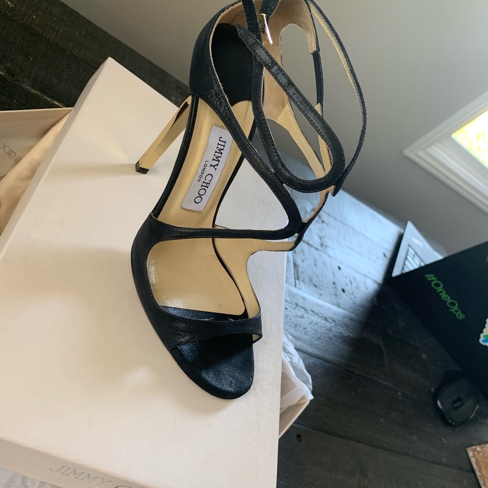 Black and Gold Jimmy Choo’s Heels